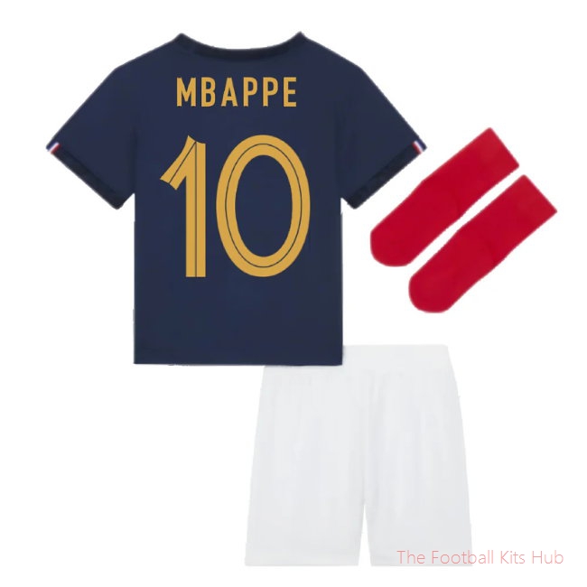 2022-2023 France Home Little Boys Mini Kit (Mbappe 10)-unisoccer store